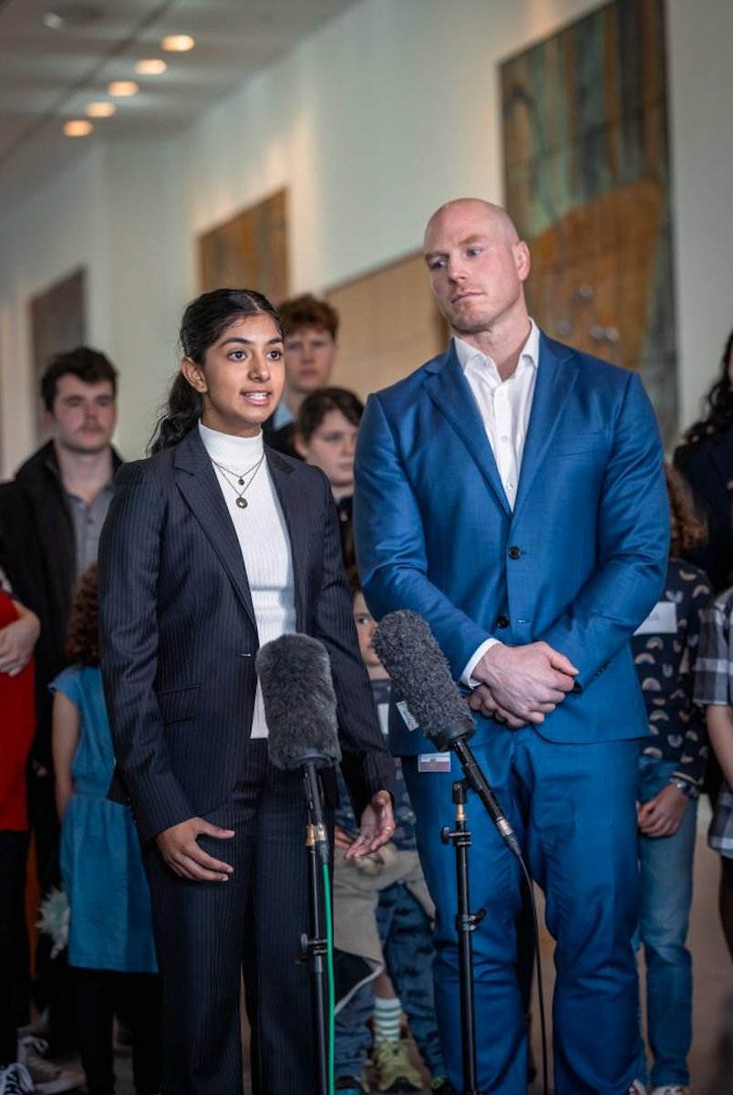 Today, I'm backed by my senator, @DavidPocock, in launching my campaign to establish a duty of care owed by politicians to young people, ensuring that our health and wellbeing is considered when making decisions that could affect the climate system.
