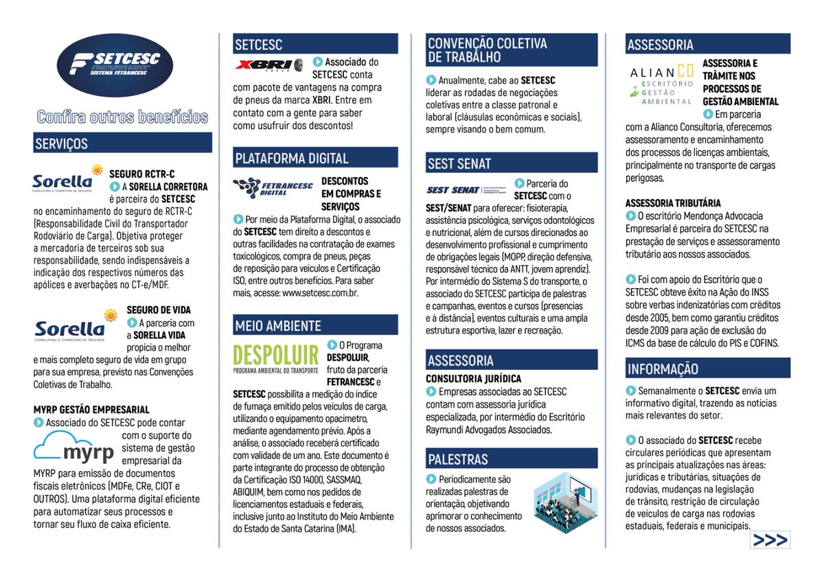 Setcesc's tweet image. Seja Associado do SETCESC e usufrua de inúmeros benefícios para sua empresa. Confira!