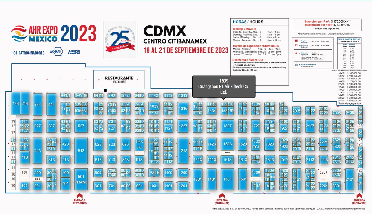 FiltechRt's tweet image. Meet us at AHR EXPO MEXICO 2023.
Stand: 1539.
Sep.19th-21th.
RT Air Filtech, one-stop manufacturer of air filters for filtration industry
#AHREXPOMEXICO #HVACR #ASHRAE #AHRI #REFRIGERACION #ACONDICIONAMIENTO
#INNOVACIONESHVAC
#airfilter #ahr #méxico  #filtration #filtro #filtros
