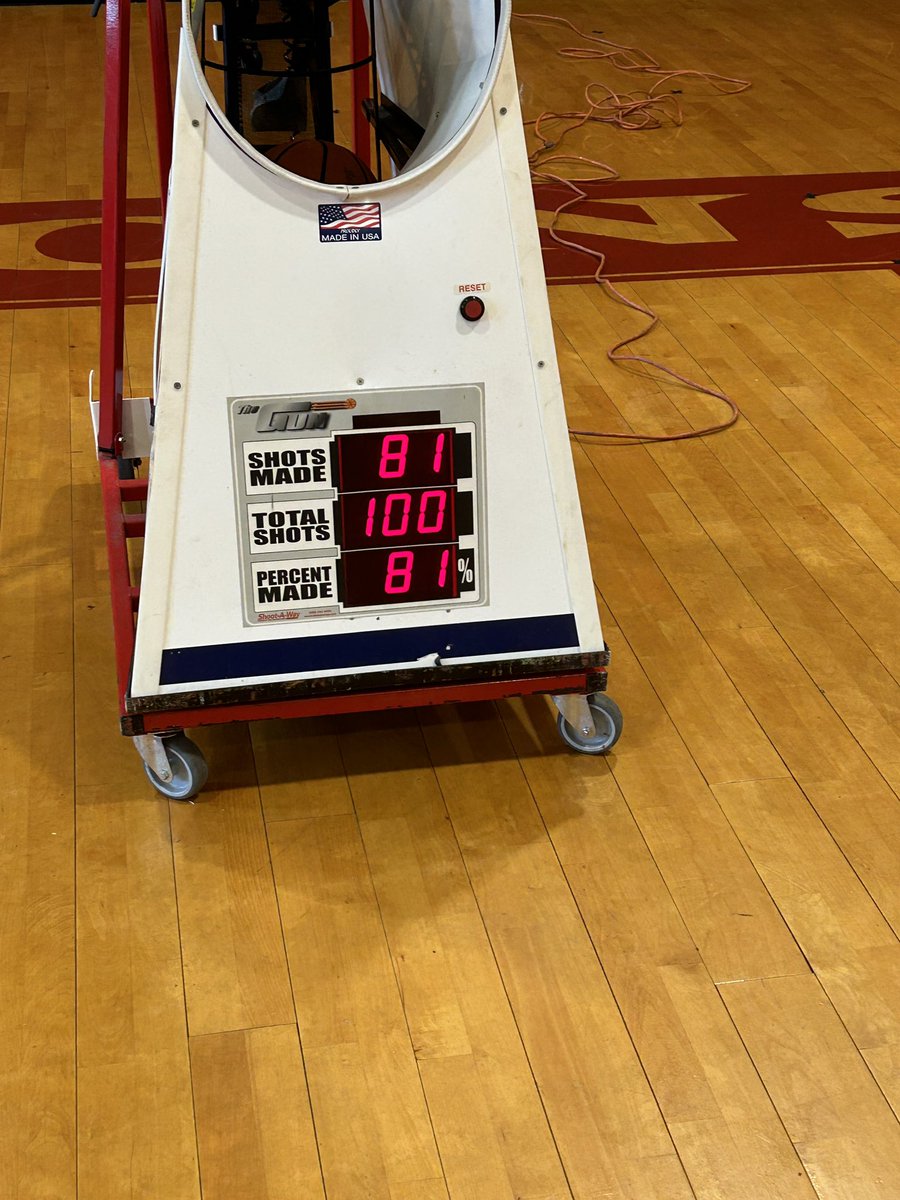 100 shots 81 makes to end a long workout , back at it tomorrow