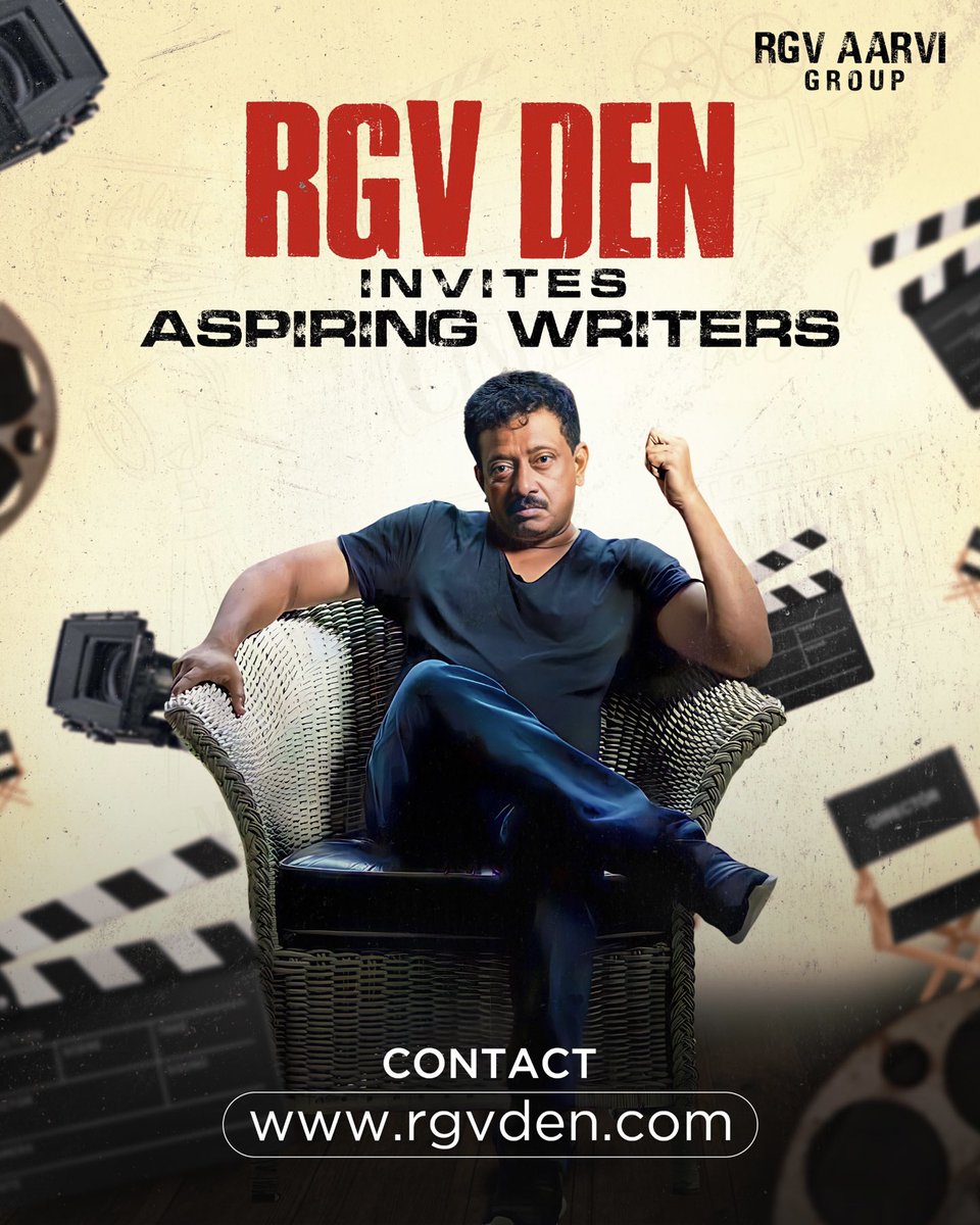 If you think you are better than the present writers in the film industry here’s your test ..Check rgvden.com for details #RgvDen #RgvAarvi