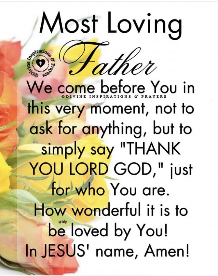 Father, I JUST WANT TO TELL YOU THAT I AM ETERNALLY GRATEFUL FOR YOUR MERCY AND GRACE! You continue to show us Love ❤️, even when we DO 🪢 DESERVE IT. YOUR WAYS ARE HIGHER, AND YOU REIGN EVEN HIGHER! Father God! Thank YOU 😊! Amen 🙏🏽!