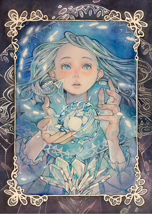 #最近フォローした人は知らない過去絵を晒す  最近はデジタルイラストばかりですが 前は水彩イラストを沢山描いておりました!