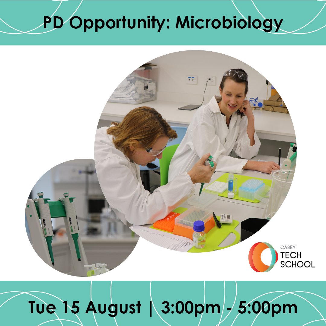 🔬 Attention VCE Biology Teachers! 🔬

🌟 Supercharge your knowledge of microbiology with our free Professional Development workshop! 🌟

🗓️ Date: 15-08-2023
⏰ Time: 3:00pm - 5:00pm
📍 Location: Building L, 25 Kangan Drive, Berwick, 3809

Register now at bit.ly/microbioPD