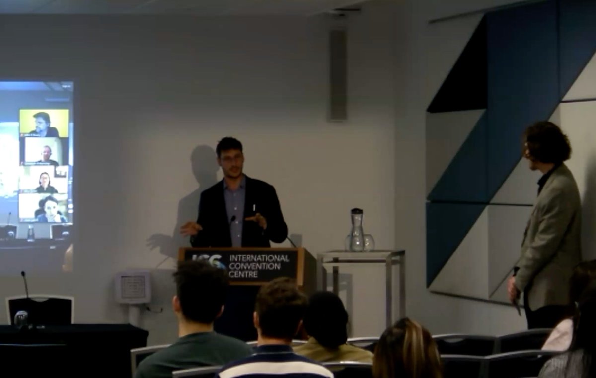A screenshot from our Music Cognition symposium at the 2023 <a href="/cogsci_soc/">CogSci Society</a> conference, just over in Sydney! Cheers to panelists John Drury, <a href="/Anna5ash/">Anna Fiveash</a>, <a href="/ClairePelofi/">Claire Pelofi</a>, <a href="/SteffenHerff/">Steffen Herff</a>, <a href="/chfin7/">Christoph Finkensiep</a> and <a href="/_xinyiguan_/">Xinyi Guan</a>, and to <a href="/MARCSInstitute/">The MARCS Institute</a> for hosting me (again) for the next couple of weeks