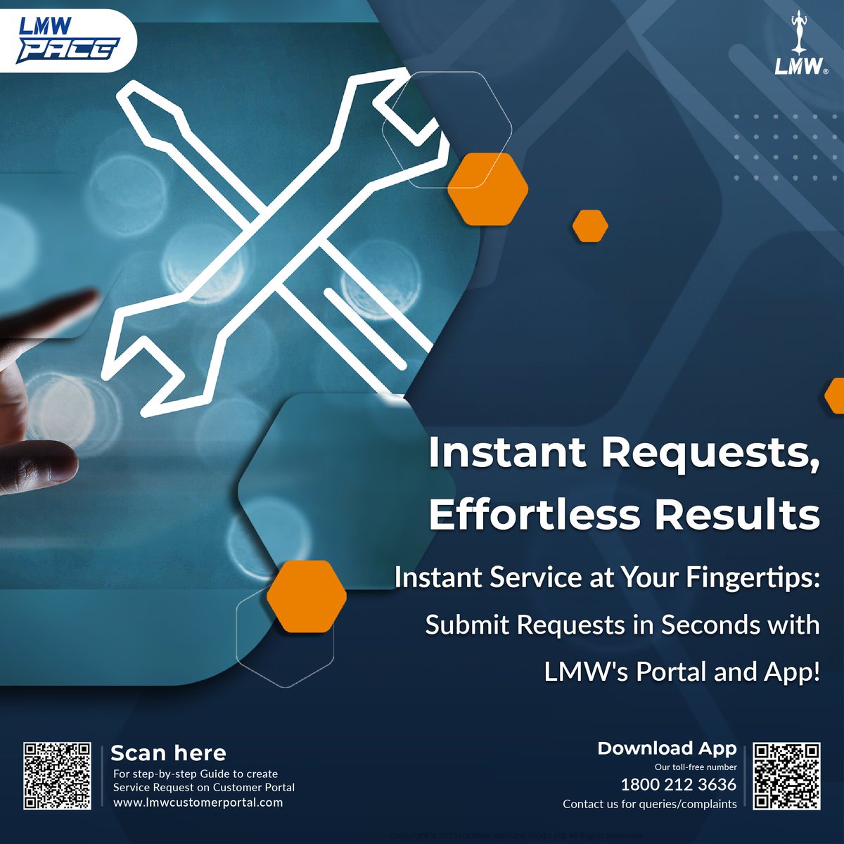 LmwTmd's tweet photo. Need instant solutions at your fingertips? Experience unparalleled convenience with #LMWPace Submit requests in seconds through our user-friendly Portal From inquiries to assistance, we've got you covered at every step! Don't wait, download now!
https://t.co/nxFQHkTtgJ https://t.co/DjL4Te007o
