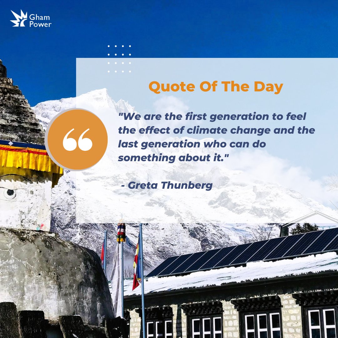 ghampower's tweet photo. #QOTD Let's remember that the future of our planet lies in our hands. Let's make sure to take care of it.๐๐
.
#SDGS #SDG7 #mondaythoughts #climatechange #climateaction #takeclimateactionnow #renewableenergy #solarenergy #nepal https://t.co/teN7hdcMAz