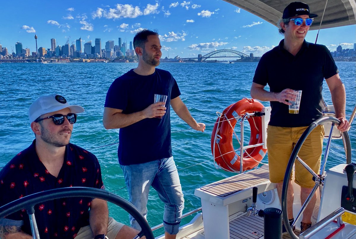LeanStartupSyd's tweet photo. #Founder Institute @founding @foundingSYD #Australia & #NewZealand #NZ #ANZ went #sailing in #Sydney.
Pedro Avila #CEO of #SoulHuggers #VC Benjamin Chong #RightClickCapital #VCs #fiWorldWide #FounderInstitute #goneSailing #NSW #startOz #StartupAUS #Australian #Startups #Startup https://t.co/Fr7TW8CcDn