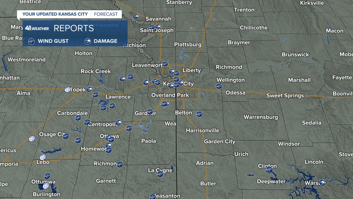 WOW! 

Riverside reported an 80mph wind gust from storms this evening. Overall widespread 60-80mph wind gusts occurred in the KC Metro and south.

#mowx #Kswx #Kcwx