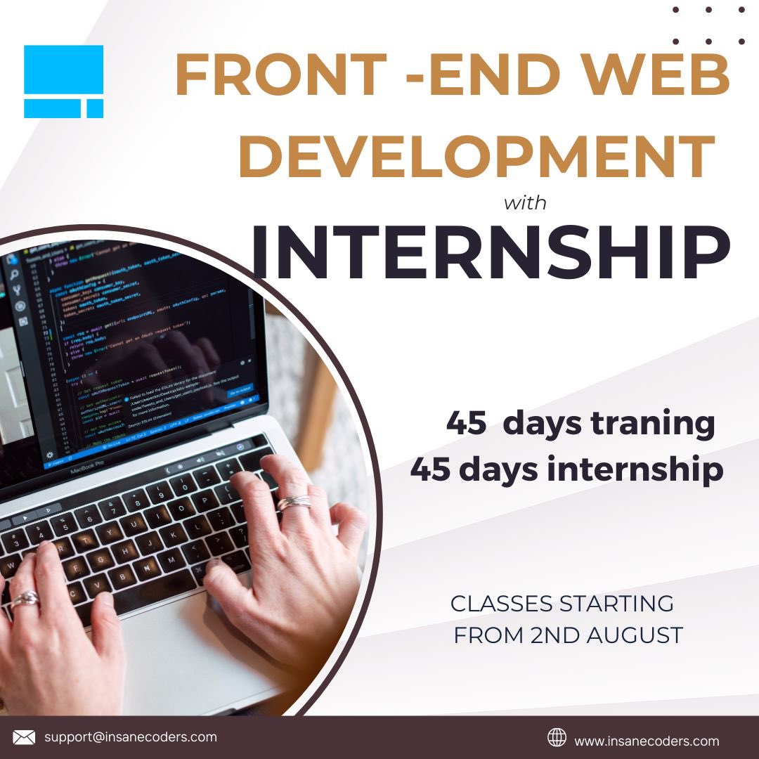 insane_coders's tweet image. Insane Front-end Web Dev Course with Internship!*🎓
📅 45 Days | HTML5, CSS3, JavaScript, Bootstrap 5 🏆
👨💼 45-Day Internship! Real Projects 📨
🔧 Career Guide Workshop 📚
💼 Top Students Get Job Opportunities!🔍
#FrontEndDevelopment #WebDev #Internship #CareerBoost #coding