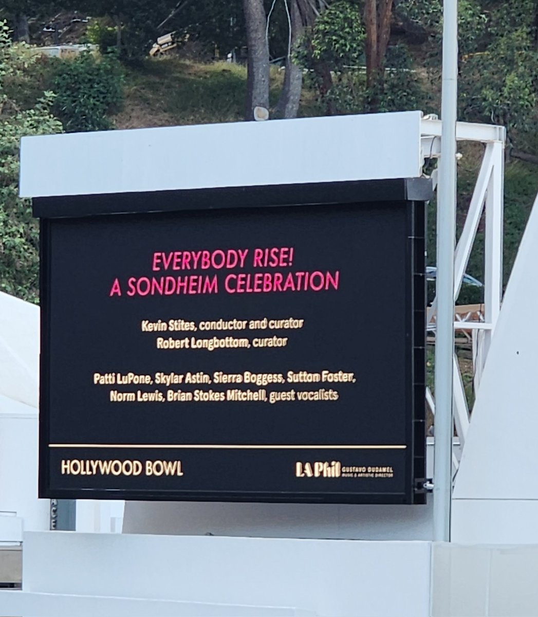 Everybody Rise, a Sondheim Celebration  tonight @HollywoodBowl 
#SondheimForever