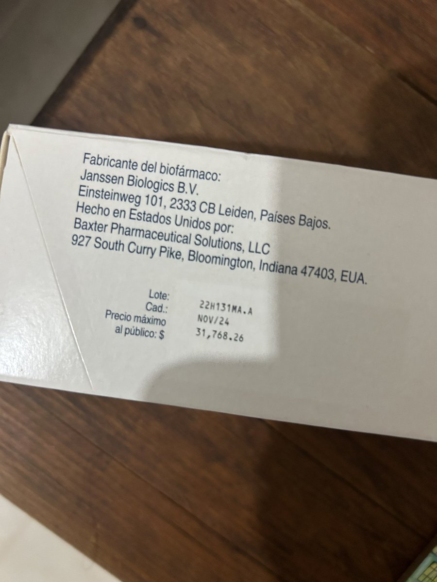 wendybencomo's tweet photo. #Simponi (#golimumab) ¿y el precio mínimo en MXN? 🥲 https://t.co/Se03fySebC