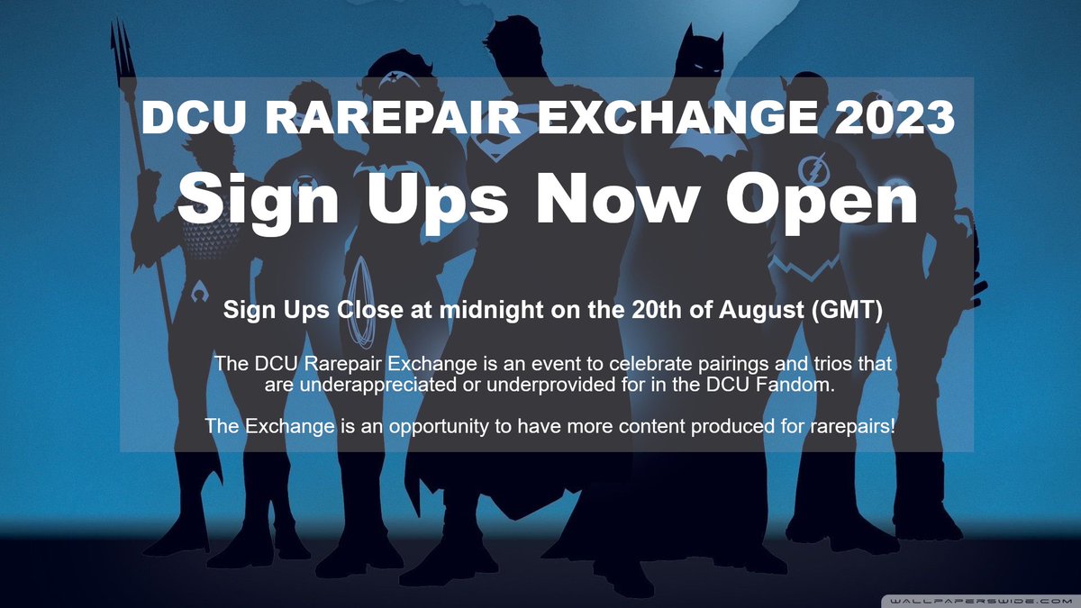 dcurarepair's tweet photo. If you’re interested in participating in the DCU Rarepair Exchange, please read the FAQs and Guidelines. Sign Ups close midnight 20th August (GMT).

You can sign up via Google form: https://t.co/P1OHCpwC7v https://t.co/VKB9fKnsKV