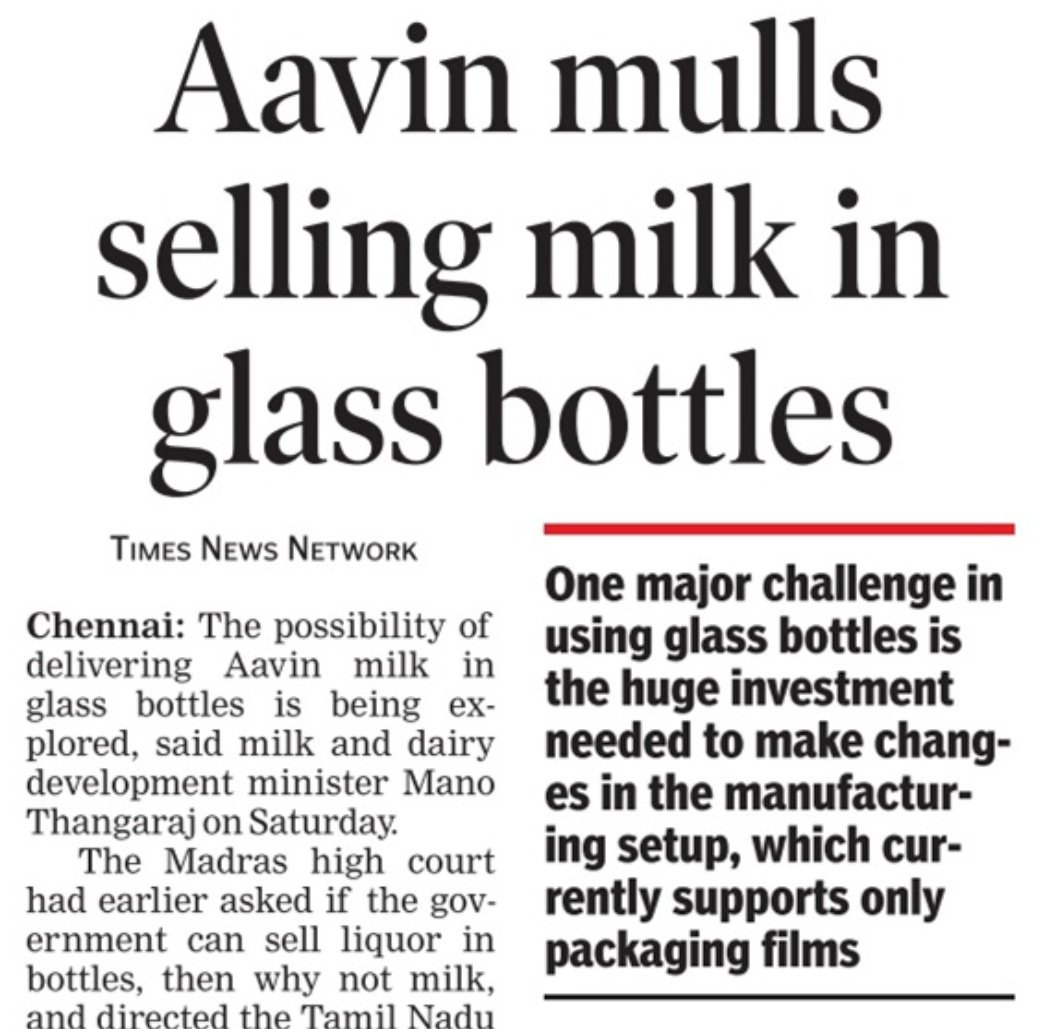 harshakoda's tweet photo. Milk in glass bottles. Alcohol in Tetra Packs. Balancing the packaging industry's economy? 🤔 https://t.co/5MERs5oXZU
