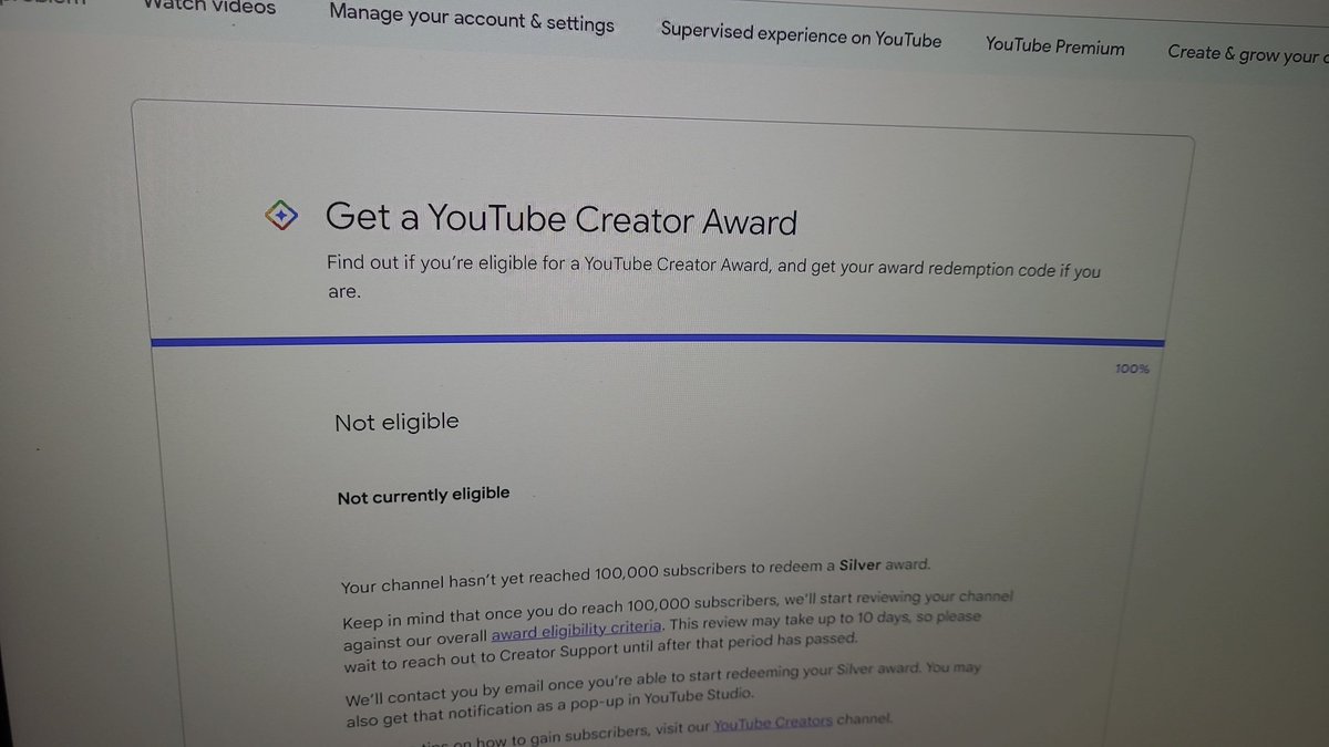 Shubham_Reviews's tweet photo. @TeamYouTube Why is it showing not eligible I have more than 100k subscribe https://t.co/XFgd0Dn8GG