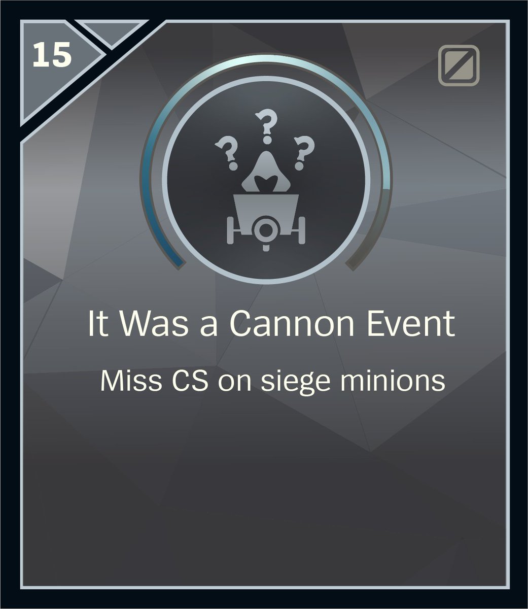 okay, It's taking quite a bit, but I'm maybe getting the hang of Illustrator basics? Fixed some alignment stuff and just ideating joke League Challenges is fun :)

Was inspired by the satirical UI posts but wanted to try it from a video games perspective