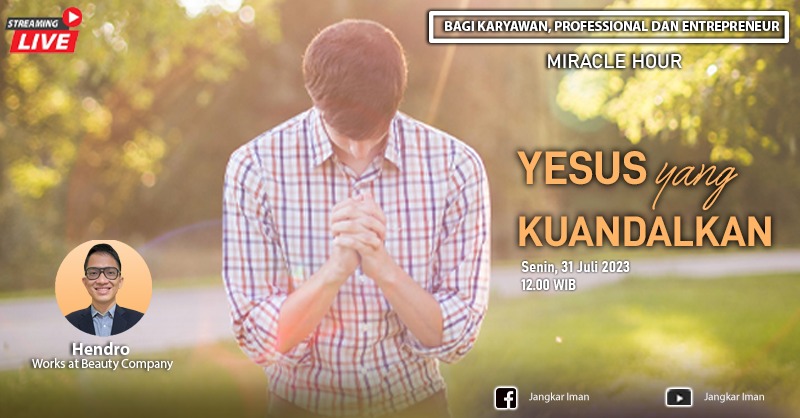 JangkarIman's tweet photo. Miracle Hour - Yesus yang Kuandalkan
Senin, 31 Juli 2023
Pukul 12.00 WIB
Live Streaming Facebook & Youtube :
Jangkar Iman
#podcastrohani #miraclehour #jangkariman https://t.co/79ehGCm8im