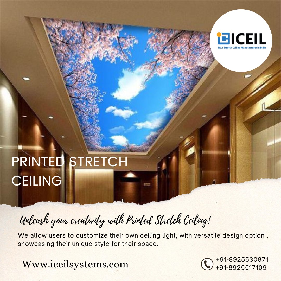 iceilsys's tweet image. Unleash your creativity with Printed Stretch Ceiling!

We allow users to customize their own ceiling light, with versatile design option , showcasing their unique style for their space. - iceilsystems.com

#stretchceilingdrywall

#stretchceilingusa

#stretchceiling