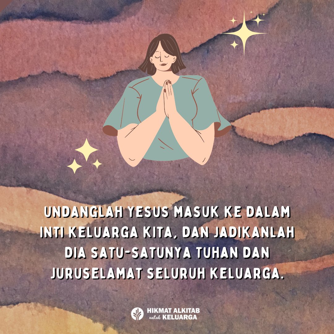 HikmatKeluarga's tweet photo. Pada hari ini, marilah kita mendoakan keluarga yang tengah mengalami pergumulan iman.

Baca selengkapnya di: https://t.co/C7aB7UNAVq

#santapanrohani #hikmatalkitab #parenting #parentingtips #parentinglife #parentinganak https://t.co/jqiwxXEyoJ