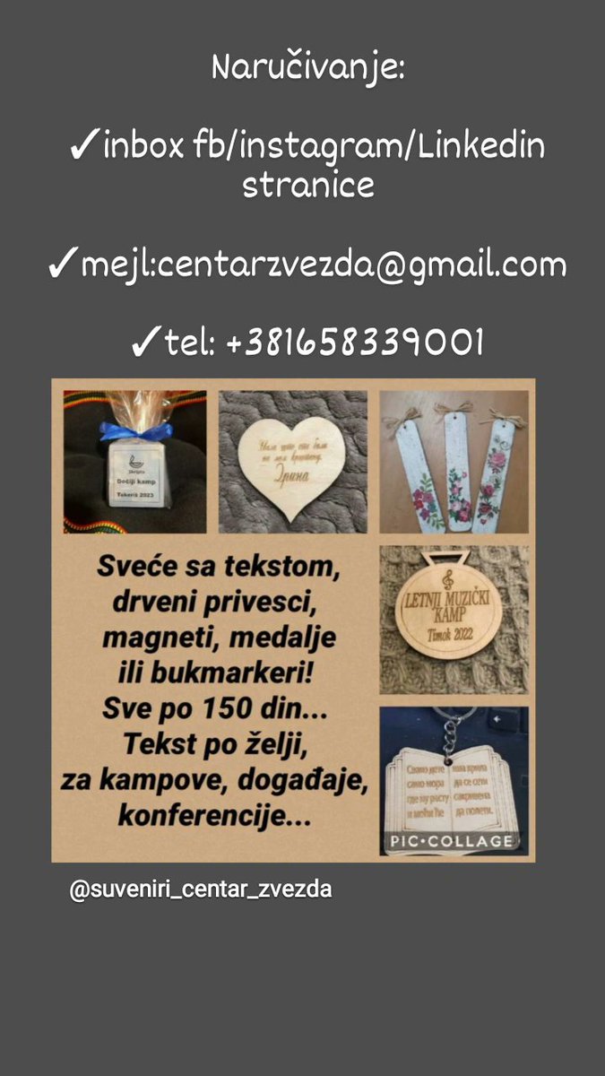 centar_zvezda's tweet photo. 🌟Sav prihod od prodatih proizvoda namenjen je realizaciji programa podrške mladima bez adekvatnog roditeljskog staranja u osamostaljivanju "Kuća mogućnosti" koji se realizuje u Beogradu, Nišu i Kragujevcu.
#centarzvezda #kućamogućnosti #drveniprivesci #supportfororphans https://t.co/sNECLKIrr4