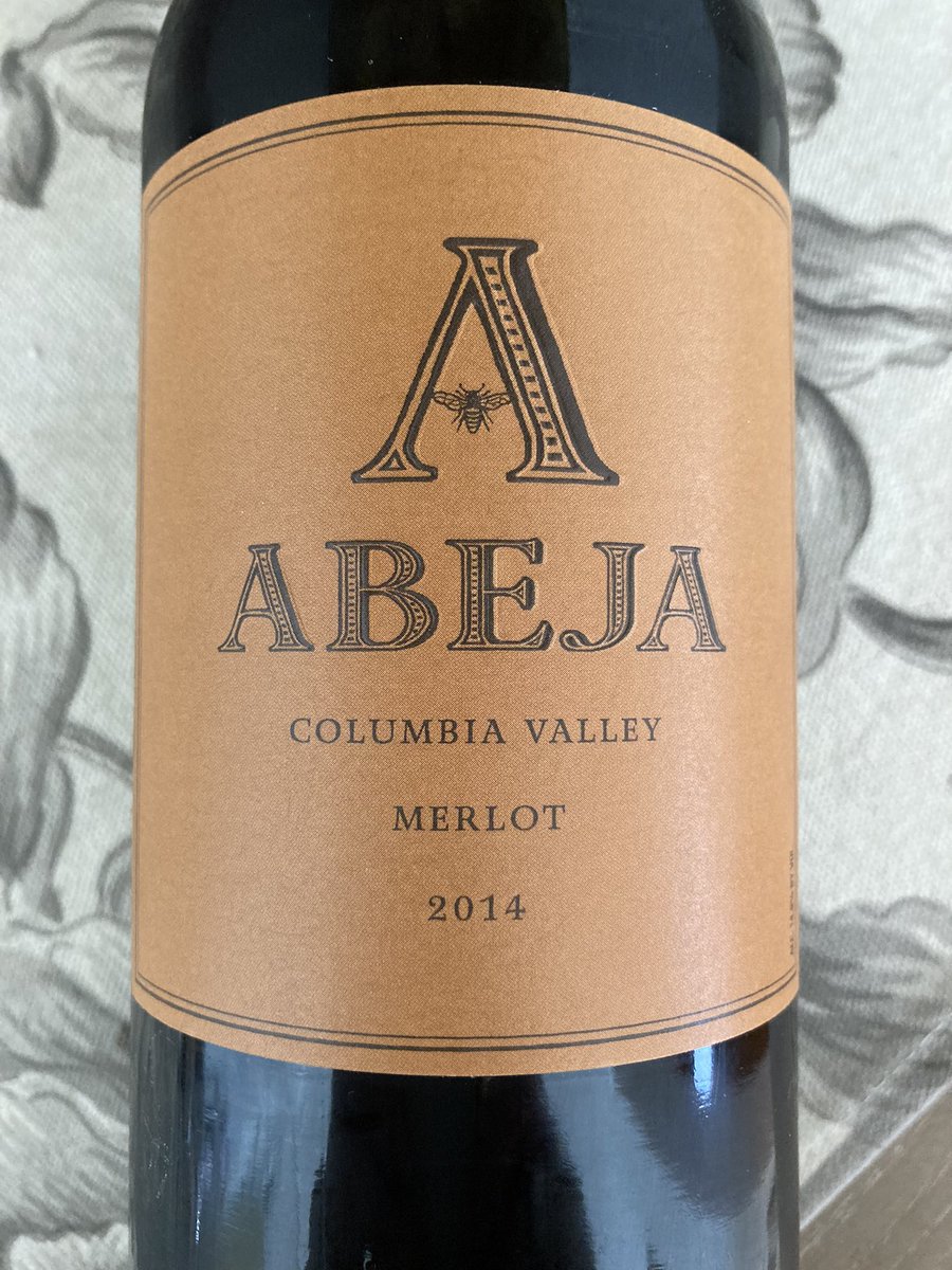 Abeja Merlot 2014. Aging gracefully indeed. #WAwine