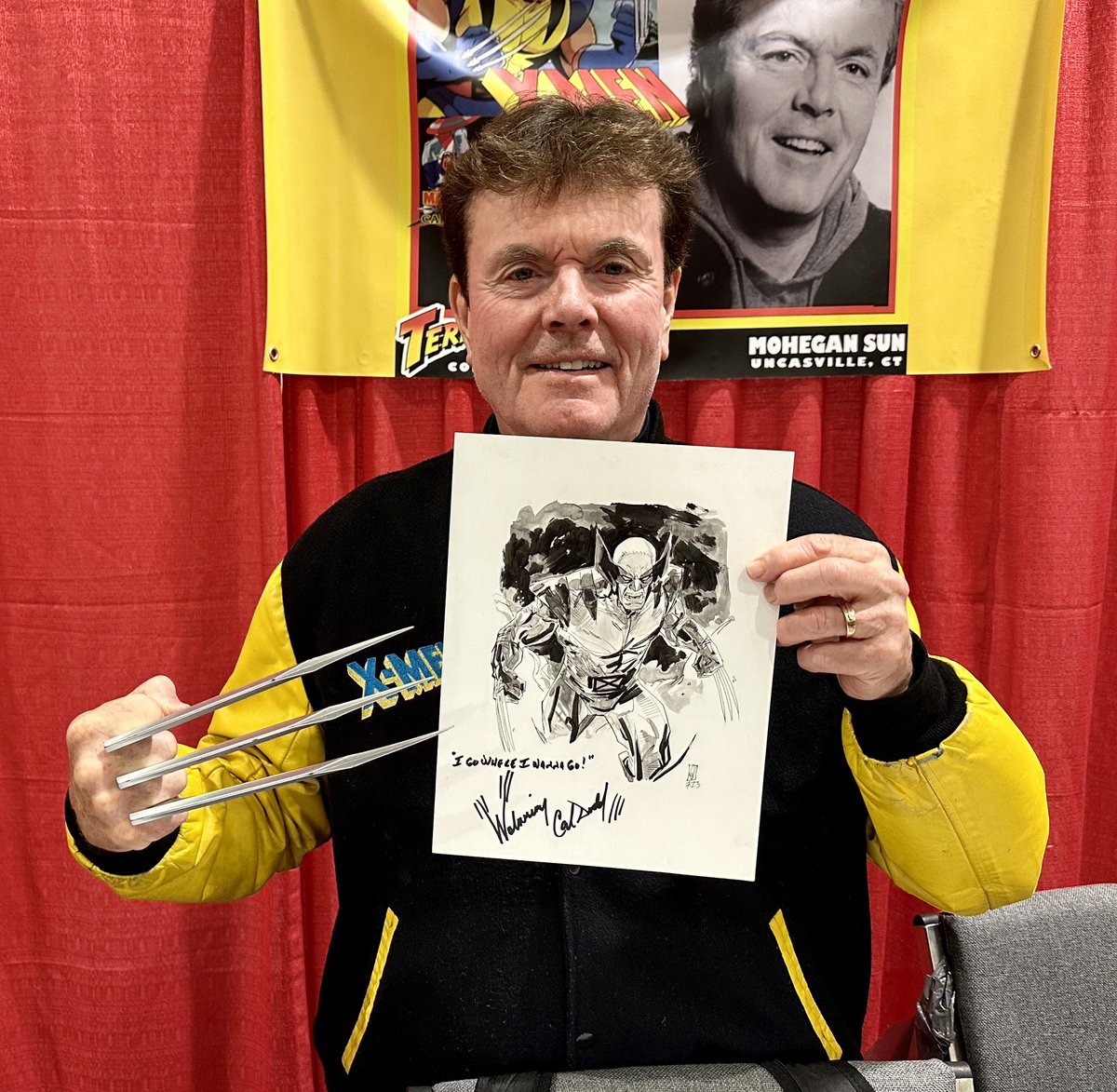 *@deankotz illustrated this amazing Wolverine piece for me that the one and only voice of Wolvie - @realcaldodd autographed! This will hold a special place in my collection! Thank you Dean and Cal!