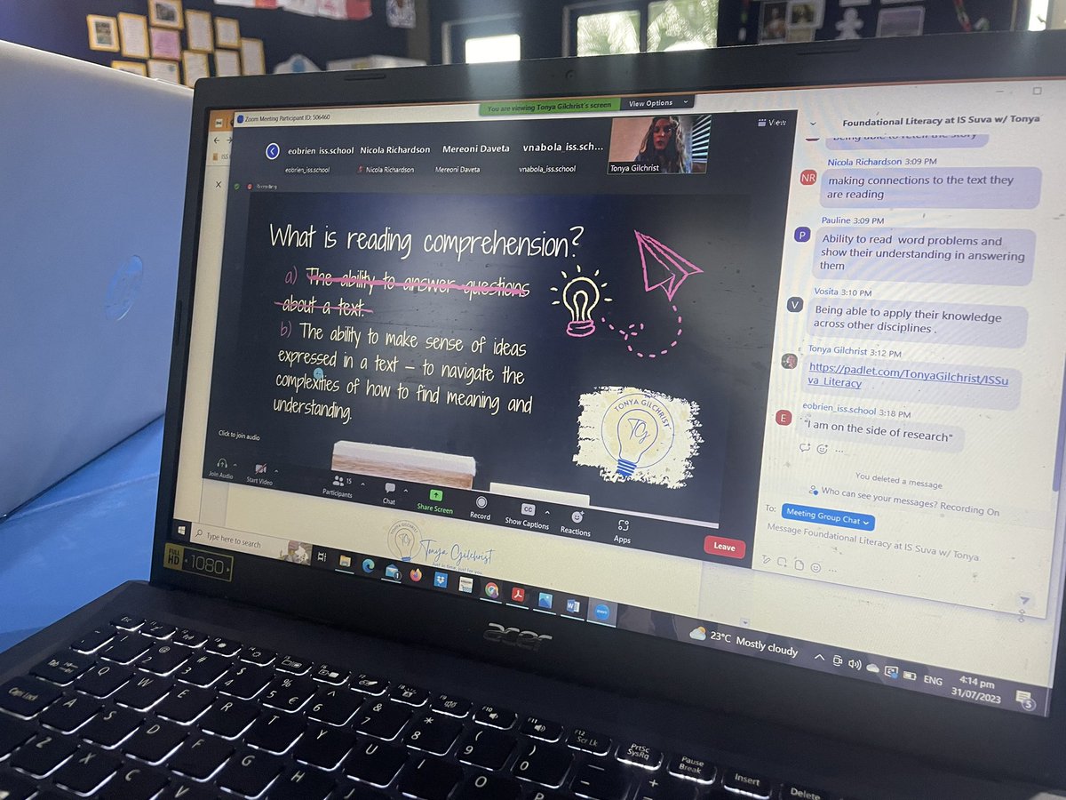 DanseyRenee's tweet photo. Great afternoon with our Lower Primary teachers as they delve deeper into understanding the Active View of Reading and all the dimensions! Thanks @Mrs_Gilchrist looking forward to the next session! #issfj #ibpyp #inquiry #language https://t.co/aKggoVfmpU