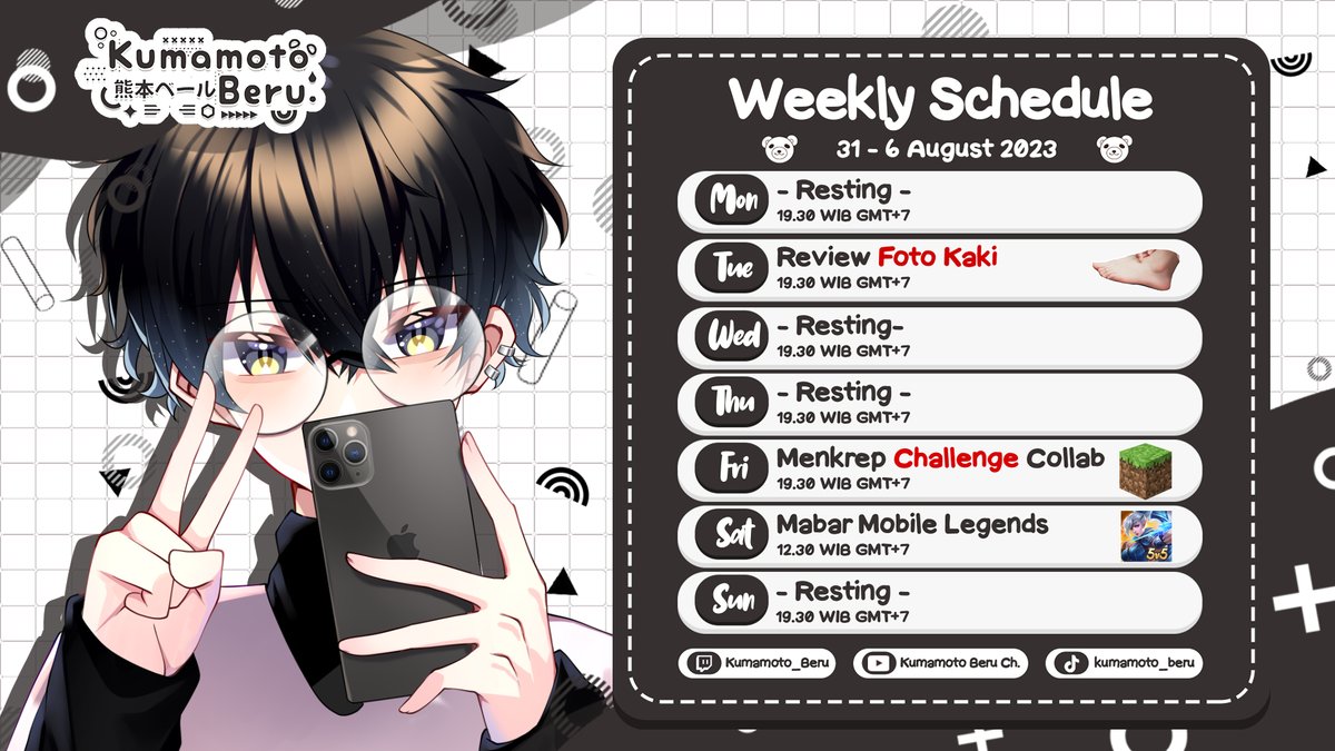 kumamoto_beru's tweet photo. KonKuma! Here is my Schedule~
【Stream】
YouTube ➣ https://t.co/ByWR5yeGlk
Twitch ➣ https://t.co/LTjb16UVOq
【Tags】
General : #Beruaya
FanArt : #Berart
NSFW : #Yaberu
Meme : #Berulah
【Support Beru】
Pantsu ➣ https://t.co/GvTULenHGP
【Schedule】 31 - 6 August 2023 https://t.co/ocOmVDqwpj