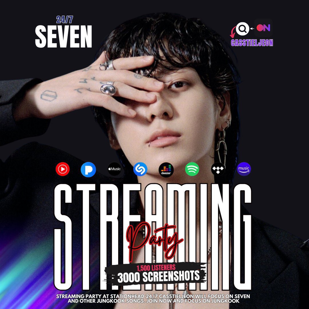 Daily_JKUpdate's tweet photo. 📢 JJK “SEVEN” SPONSORED STREAMING PARTY

@VeiledSirius will donate 500USD to @GoldenJKUnivers for US funds

🔐3,000 SS - YT, SH, AM, AM, Pandora, Shazam 
🔐1,500 listeners - SH

 SH: https://t.co/2hvVWZmRMH 

📍SS OF “SEVEN” ALL VERSIONS ONLY 

ENCORE FAIRY JUNGKOOK
No.1 BB Hot 100 Singer Jungkook
#Jungkook #JungKook_Seven
