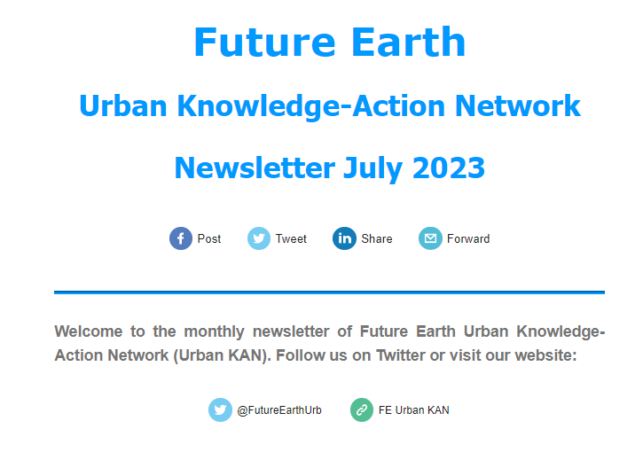 What better to thing to do than to start the week with the Future Earth 🏙️Urban Knowledge-Action Network July Newsletter? Observe🫴mailchi.mp/911e1b9700a2/f…