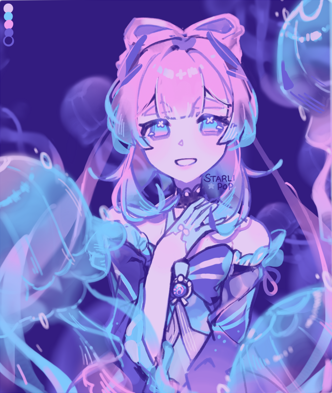 starlipop's tweet photo. colour palette challenge with Kokomi 🫧🐟 https://t.co/D3CiHCtcuu