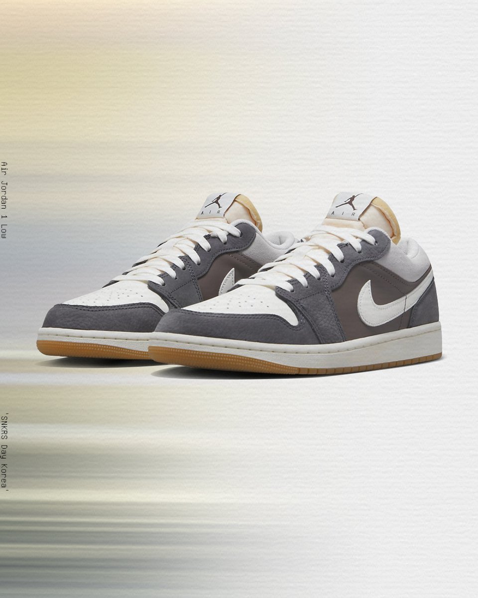 kickscrew's tweet photo. An ode to South Korea's allure, the Air Jordan 1 Low showcases subtle greys, browns, and off-white shades. Unconventional materials and magpie-inspired details make this release truly unique. Get your pair on KICKS CREW!

https://t.co/D8lAwZPhkm

#kickscrew #AirJordan1 #SNKRS https://t.co/7ASK4v6DrS