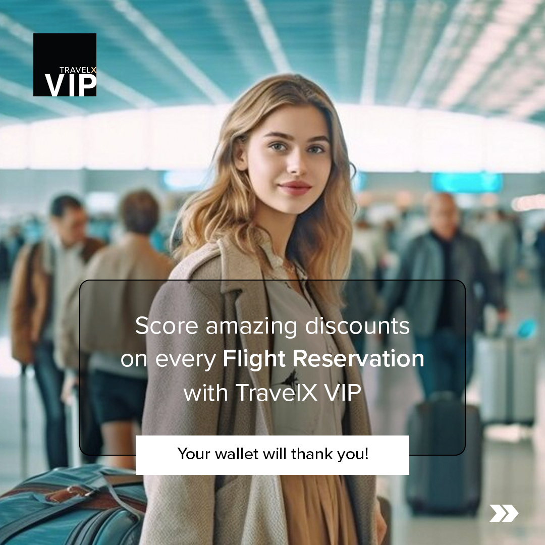 Travelvip_ai's tweet photo. Explore the world with TravelX VIP's global flight bookings, and relish an exclusive extra discount of up to 3% on flights – a perk of being VIP!
#flightbooking #TravelXVIP #GlobalBooking #FlyWithTravelX #TravelLikeAStar #Wanderlust https://t.co/LFBszhshc4