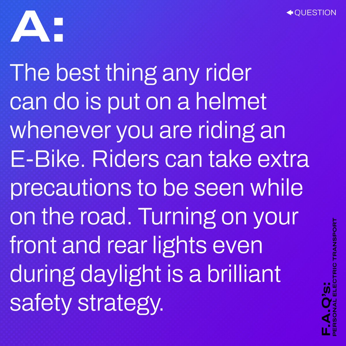 We Cannot Stress Enough how Important Safety is when Riding your Electric Micro-Mobilty 🛴 Check Out what we Recommend for you, to Ensure Safety when Riding ⚡