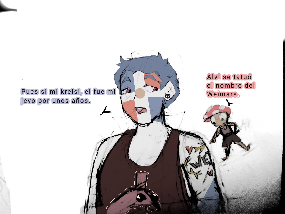 marryskopil's tweet photo. weimarxRD canon 🤬🫵 si, se tatuó y el Weimar también lo hizo pero en el culo 🫂 
en fin un 🍄 y un 🦐
#CountryHumans #countryhumansRD https://t.co/Z06qkxnCll