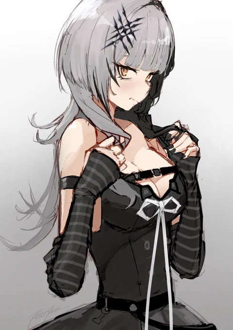 my goth gf cant be this cute when talking about marriage #ShiorinSketch