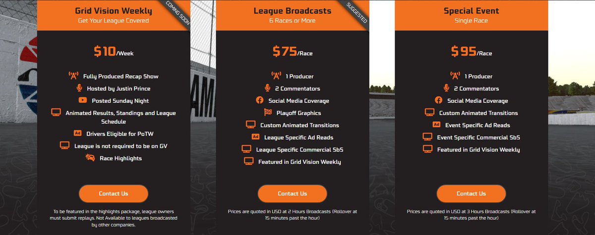 WatchGridVision's tweet photo. Would you like your league race to be broadcasted?

Read below on why you should chose 👇👇@WatchGridVision as your next broadcast team!!
 #GridVision #iRacing #Broadcasting #SimRacing #iRacingLeague #eSports #VirtualRacing #SimRacingLeague https://t.co/E2QkfBFbQ9