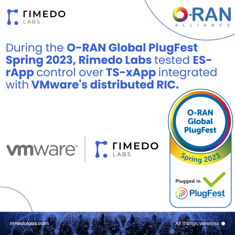 MarcinDryjanski's tweet photo. #rimedolabs tested two features during the #ORAN Alliance Global Plugfest Spring 2023:
1️⃣ #TrafficSteering xApp is equipped with a load-balancing feature,
2️⃣ #EnergySaving rApp controls the TS-xApp via A1 policies.
The TS-xApp was hosted at @VMWTelcoCloud RIC
#5g #operan https://t.co/C59DOCX1Wf