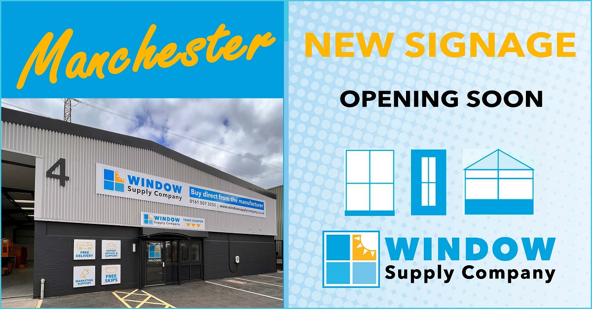 WindowSupplyCo's tweet photo. ***MANCHESTER COMING SOON*** We will be opening the doors to our 10th trade counter in the UK in Manchester very soon! The signage is up and looks fantastic!

#WindowSupplyCompany #WindowSupplyCompanyManchester #Manchester #ManchesterTradeCounter #Growth #Expansion https://t.co/t3E5oHvcvU
