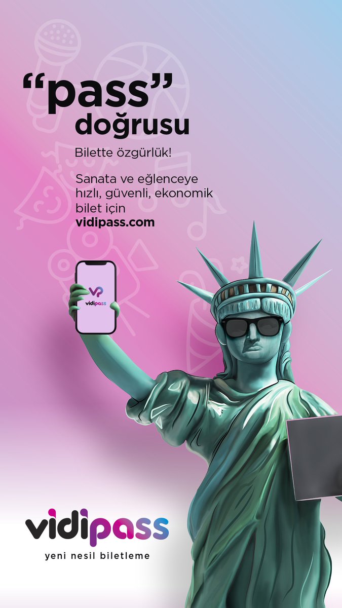 "pass" doğrusu
Bilette özgürlük!

Vidipass
yeni nesil biletleme

vidipass.com

#vidipass #yeninesilbiletleme #passdogrusu #biletteözgürlük #bilettehuzur #biletteyenilik #özgürlük #huzur #yenilik #biletleme #bilet #biletler #pass