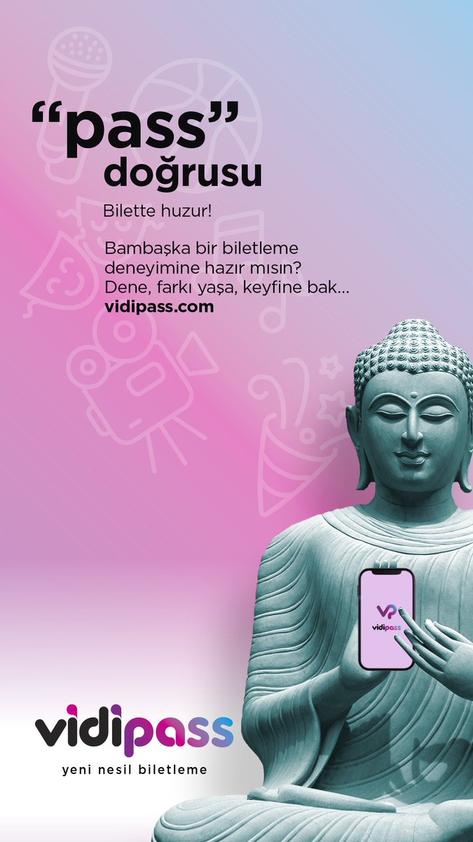 "pass" doğrusu
Bilette huzur!

Vidipass
yeni nesil biletleme

vidipass.com

#vidipass #yeninesilbiletleme #passdogrusu #biletteözgürlük #bilettehuzur #biletteyenilik #özgürlük #huzur #yenilik #biletleme #bilet #biletler #pass