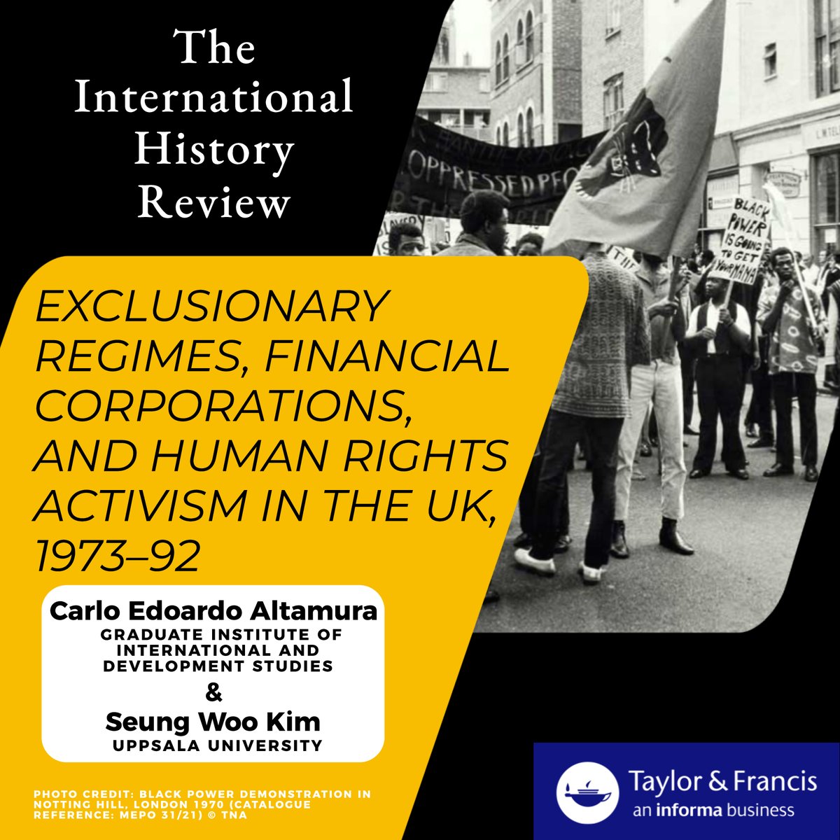 IntHistReview's tweet image. Do financial sanctions on authoritarian regimes work? Carlo Edoardo Altamura (@GVAGrad_AHDC) & Seung Woo Kim (@UU_University) examines the two British civic campaigns, Chile Solidarity Campaign and End Loans to Southern Africa as case studies.
🔗doi.org/10.1080/070753…