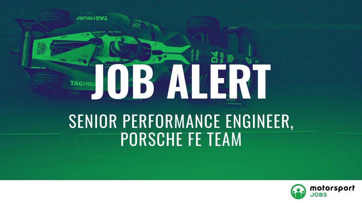 Motorsport_Jobs's tweet photo. Snr Performance Engineer @PorscheFormulaE
Apply 🔗 https://t.co/ywQVYM8jSm
#motorsportjobs #motorsport #jobs #jobalert #jobsinmotorsport #porsche #formulae #fe #simulator #systems #Matlab #Python #analysis #WinTAX #MagnetiMarelli #CosworthPi #McLarenAtlas #tools #Simulink https://t.co/hhILYYso3k