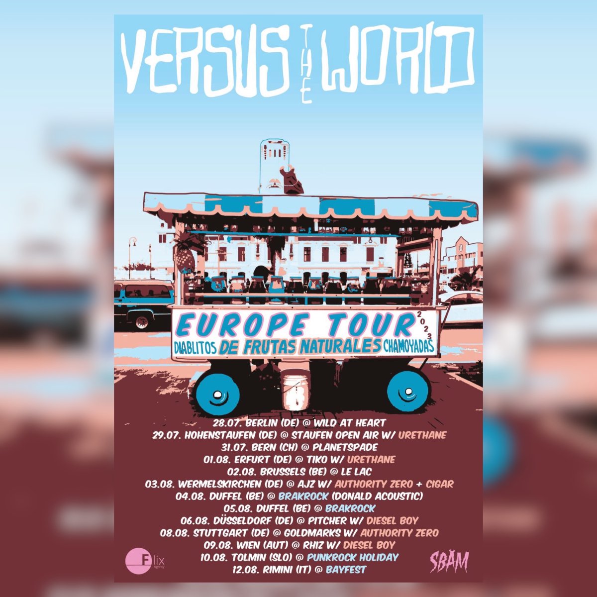 @vstheworld is on tour in Europe now! Don´t miss out on their energetic live performance & get your ticket 🎫 for the city next to you now! See you there!🤘 #tour #punkrock #versustheworld #sbäm