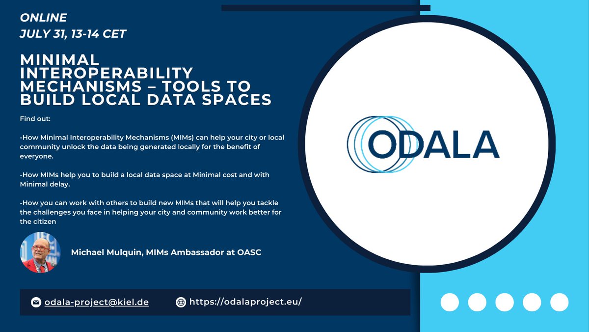 odala_eu's tweet photo. Join our online webinar today at 13 CET where we will discuss MIMs and how they can be used as tools to build local data spaces

Join here: https://t.co/PdMoYXt2T2 https://t.co/7RavAuRdID