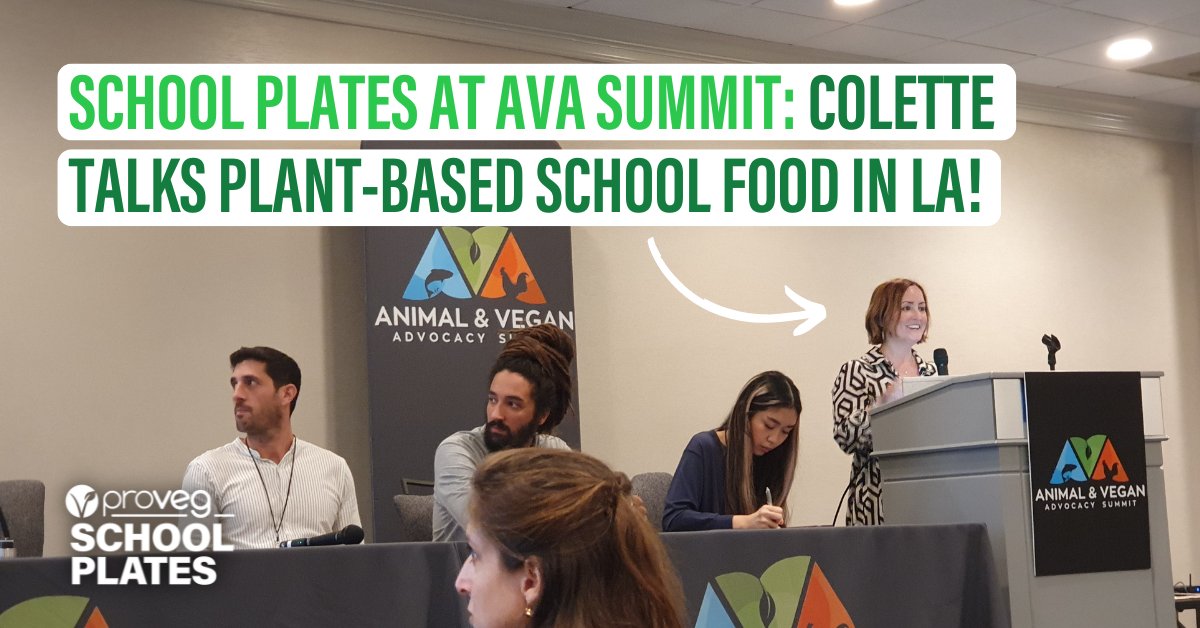 ProVeg_UK's tweet photo. Our very own Colette Fox was speaking at the @TheAVASummit in LA over the weekend! 🙌 💚
Colette spoke about how our #SchoolPlates programme is revolutionising school food across the country - all through the simplest of changes.
#AVA2023 #AVASummit https://t.co/AMTRZWK1lU