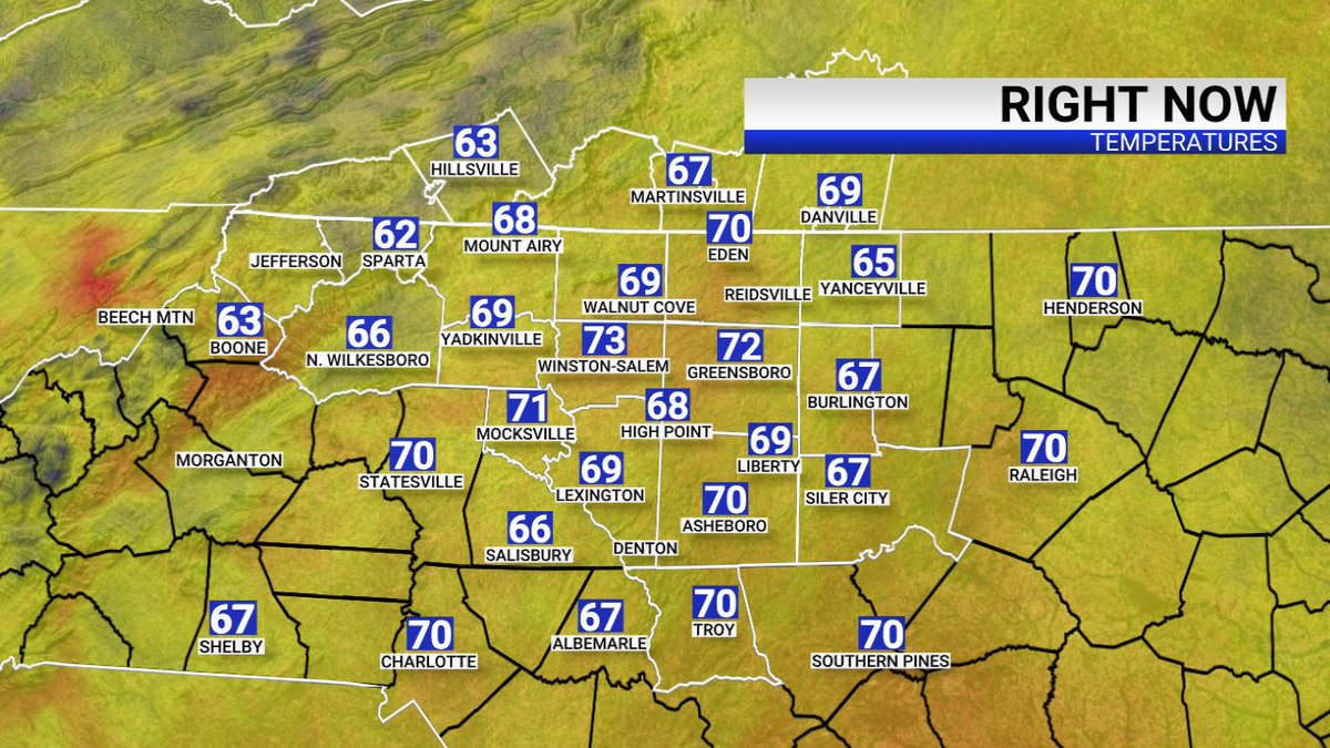 Rise and shine!  Here are your 6 am temperatures from the FOX8 MAX Weather Center: