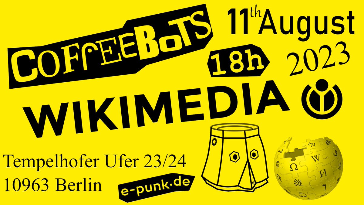 Coffeebots1's tweet photo. Ladies and Gentlebots!
We are happy to announce another screening:
On August 11th, 6pm we'll show the @Coffeebots movie "Never Mind the Gigwork, here's the Coffeebots!" at the Wikimedia HQ, 
Tempelhofer Ufer 23/24 in Berlin. https://t.co/XxZrKjuBLt