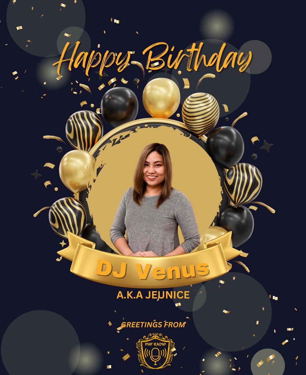 [🎉ADMIN GREETINGS🎂]

Happy birthday to the wonderful <a href="/PHPRadioDJVenus/">DJ Venus 🎤</a>!🎈 May your special day be as extraordinary as you are! 🥳

- PHP Radio Team

#Press_Hit_Play #PHP <a href="/PressHitPlay/">Press Hit Play Official</a> #PHPRadio <a href="/PHPRadio_/">PHP RADIO 📻</a>