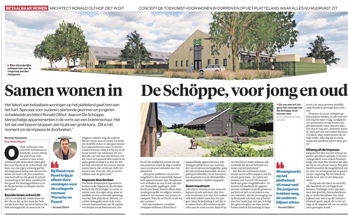 Dit is een mooi concept. Ik ben wel geïnteresseerd.  #platteland